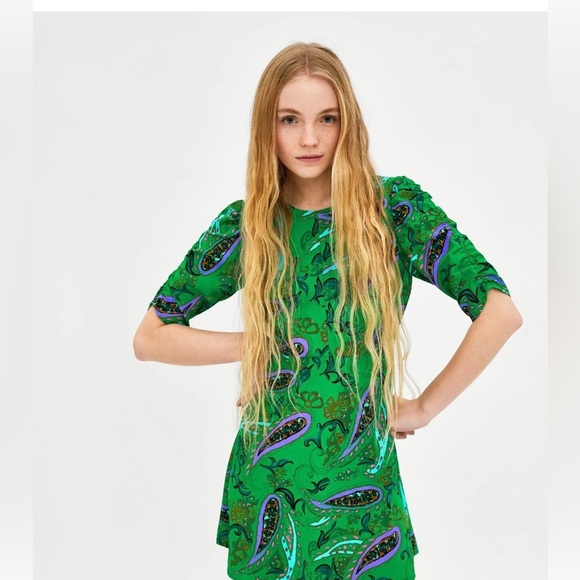 Zara Dresses & Skirts - Zara Italian Summer Tropicana Mini Dress Art To Wear Artsy Medium